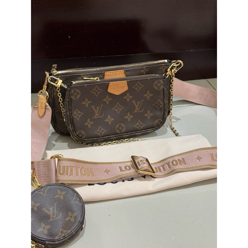 pelunasan need spa preloved LV multi pochette pink poudre