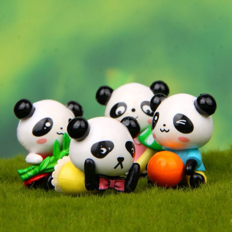 Hiasan kue panda / panda cake topper  / cake topper kertas panda / bambu /bamboo cake topper