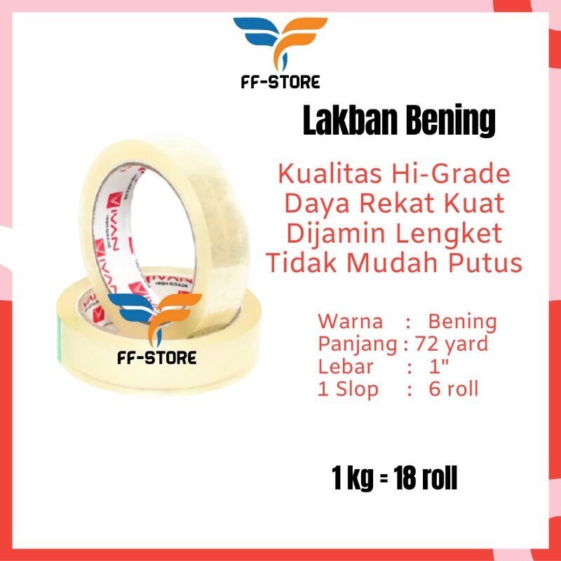 

Lakban Bening Isolasi Solatip 1 inch 24 mm 72 90 yard 45 mikron Solatape Kualitas Kuat Lengket