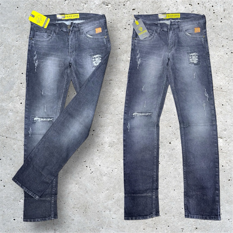 CELANA JEANS SKINNY SLIMFIT STRECH/CELANA JEANS PANJANG PRIA/BLACK VIPER JEANS