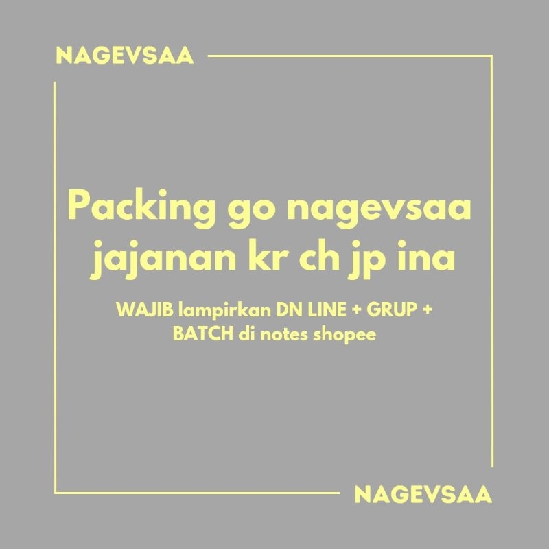 

[ PACKING ONLY ] Jajanan KR - CH - JP - INA dan PROXY