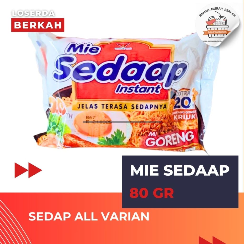 

Mie Sedaap Goreng 80 Gram / Mie Instan