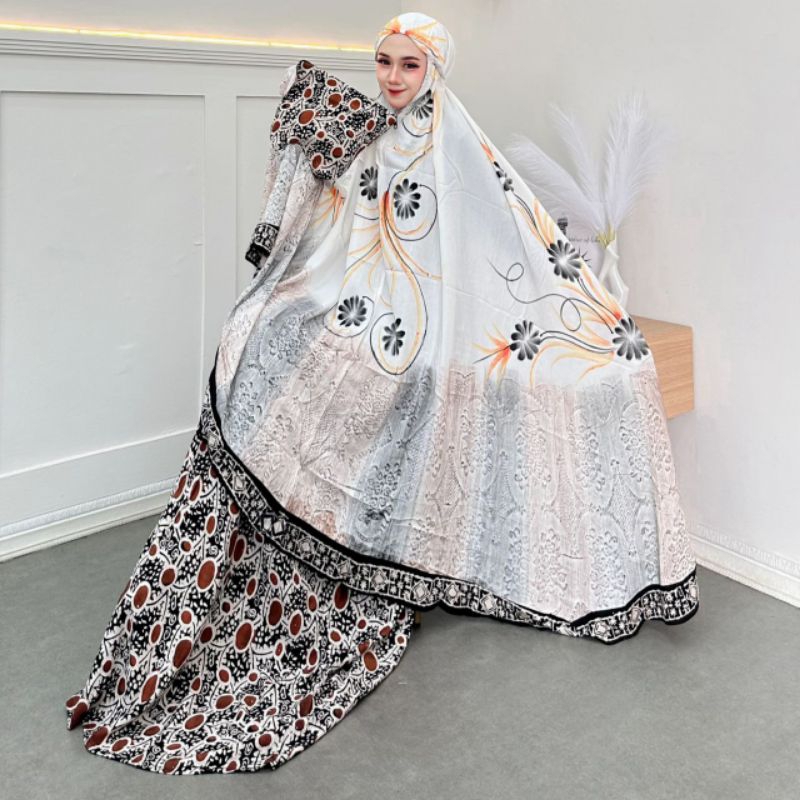 Mukena Batik Cap Mukena Batik Rayon Dewasa