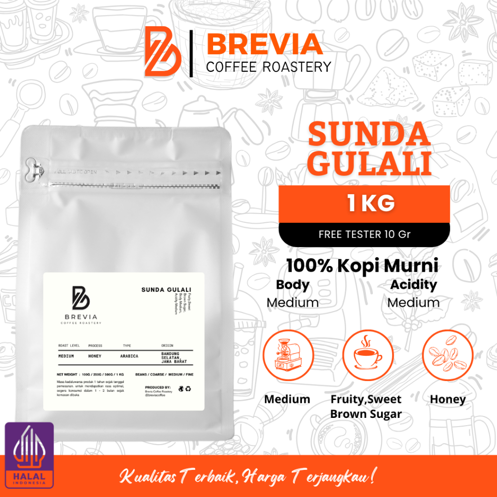 

Kopi Arabica Sunda Gulali Bubuk/Bubuk 1kg - Asli Original