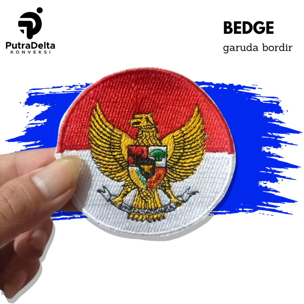 BET GARUDA BORDIR, BET GARUDA MERAH PUTIH BULAT