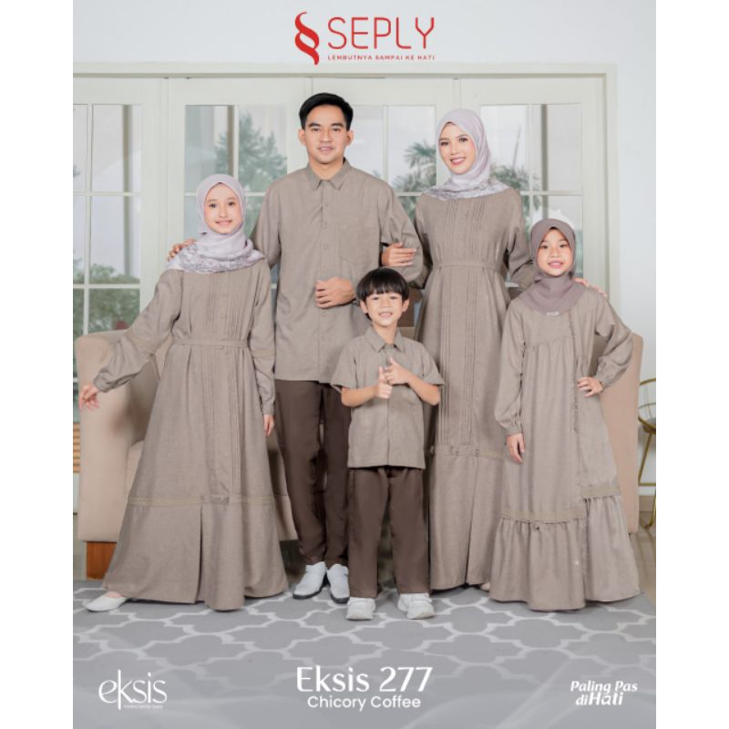 Seply Sarimbit Keluarga 2025 Eksis 277 Chocory Coffee | Gamis Dewasa Premium Seply Meyra 380 Coffee|