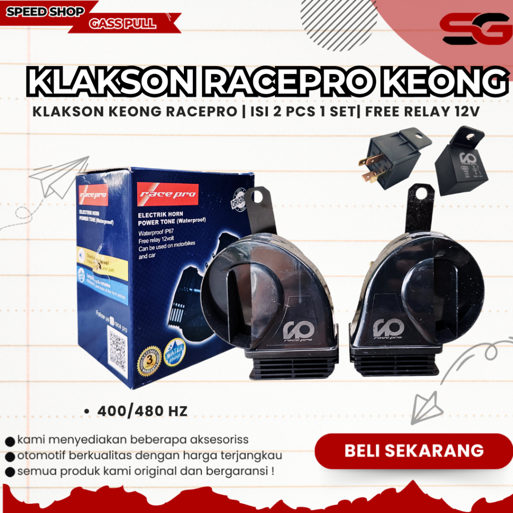 KLAKSON RACEPRO KEONG KLAKSON MOBIL KENCENG KLAKSON KEONG KLAKSON MOTOR KLAKSON WATERPROOF ANTI AIR