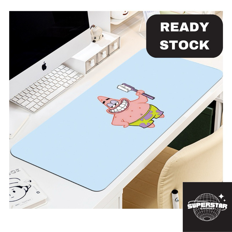 [ORI] Premium Mouse Pad Gaming 80x30cm ketebalan 3mm Motif Patrick Spongebob Squarepants Lucu Untuk 