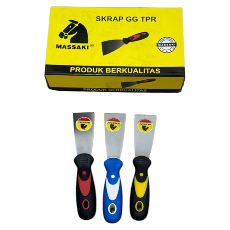 MASSAKI GG KARET 1-1/2” inci stainless steel asli sekrap kape gagang karet TPR 1,5 inci ( 4cm ) putt