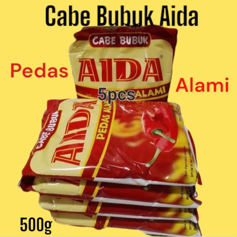 

RB22 PAKET HEMAT ( 5 Pcs ) Cabe Bubuk AIDA ( CABE GILING) 500g