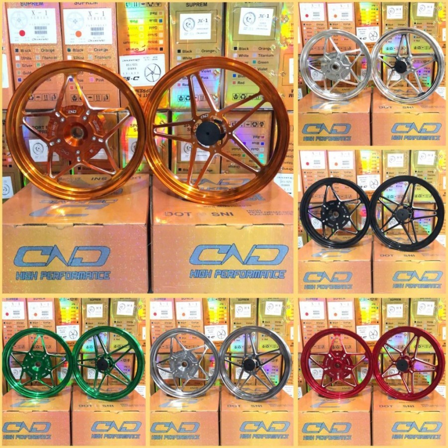VELG DELKEVIC DELKEVIC X1 SERIES VARIO125/ VARIO150 BEAT/SCOOPY MIO SPORTY MIO M3 - Biru, SCOOPY