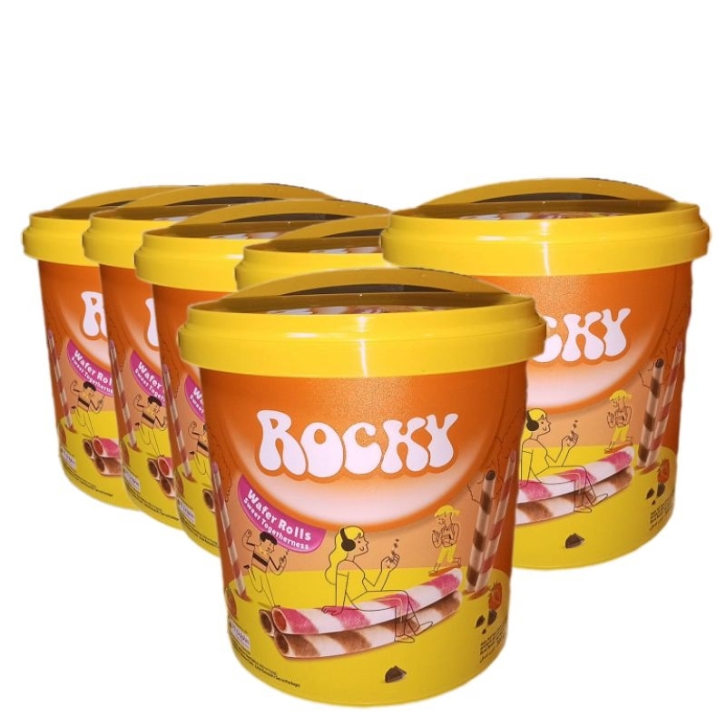 Sekarton 6 Toples Wafer Rolls Rocky Cho Cho Mix Chocolate Strawberry 300gr Sweet Togetherness Astor 