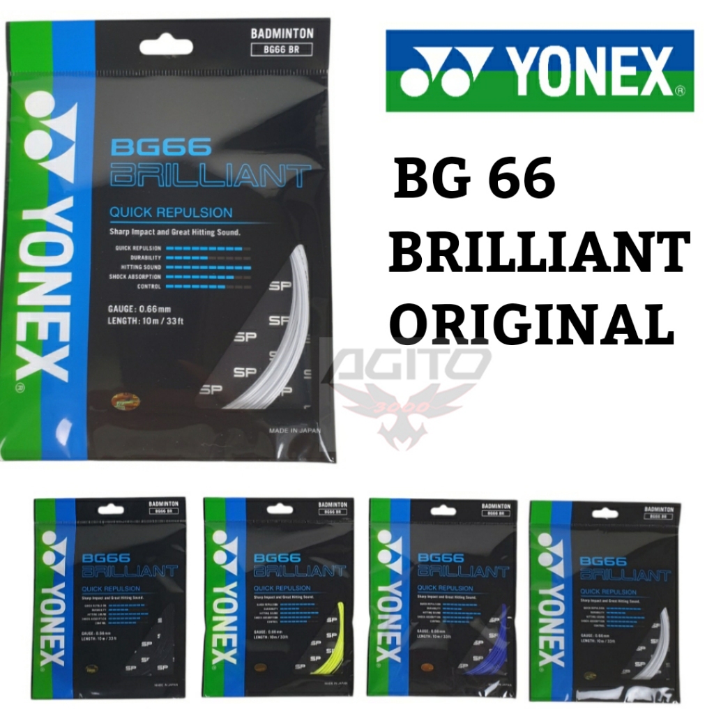 Senar Tali Raket Badminton Yonex BG66 Brilliant ORI