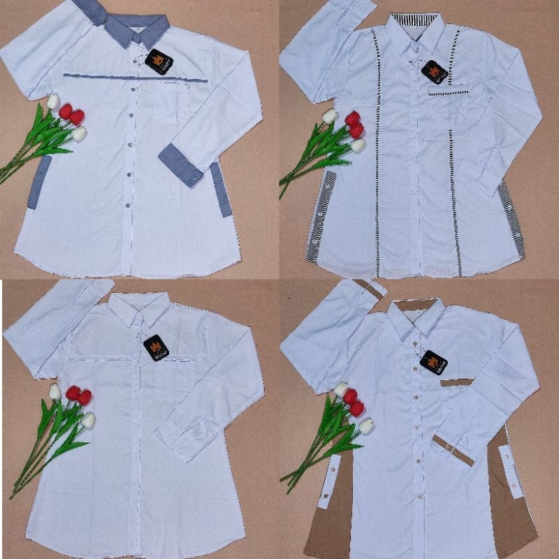 Baju Santri Putri Putih Bersih | Tunik Santriwati | Tunik Santri Putri | Atasan Santriwati | Atasan 