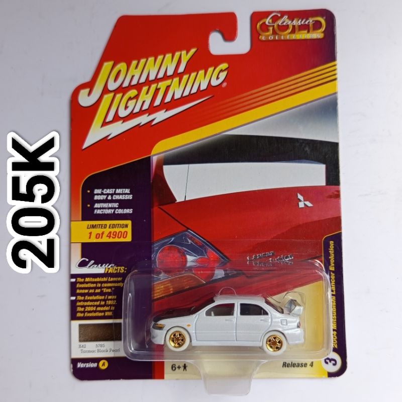Johnny Lightning Mitsubishi Lancer Evolution White Lightning