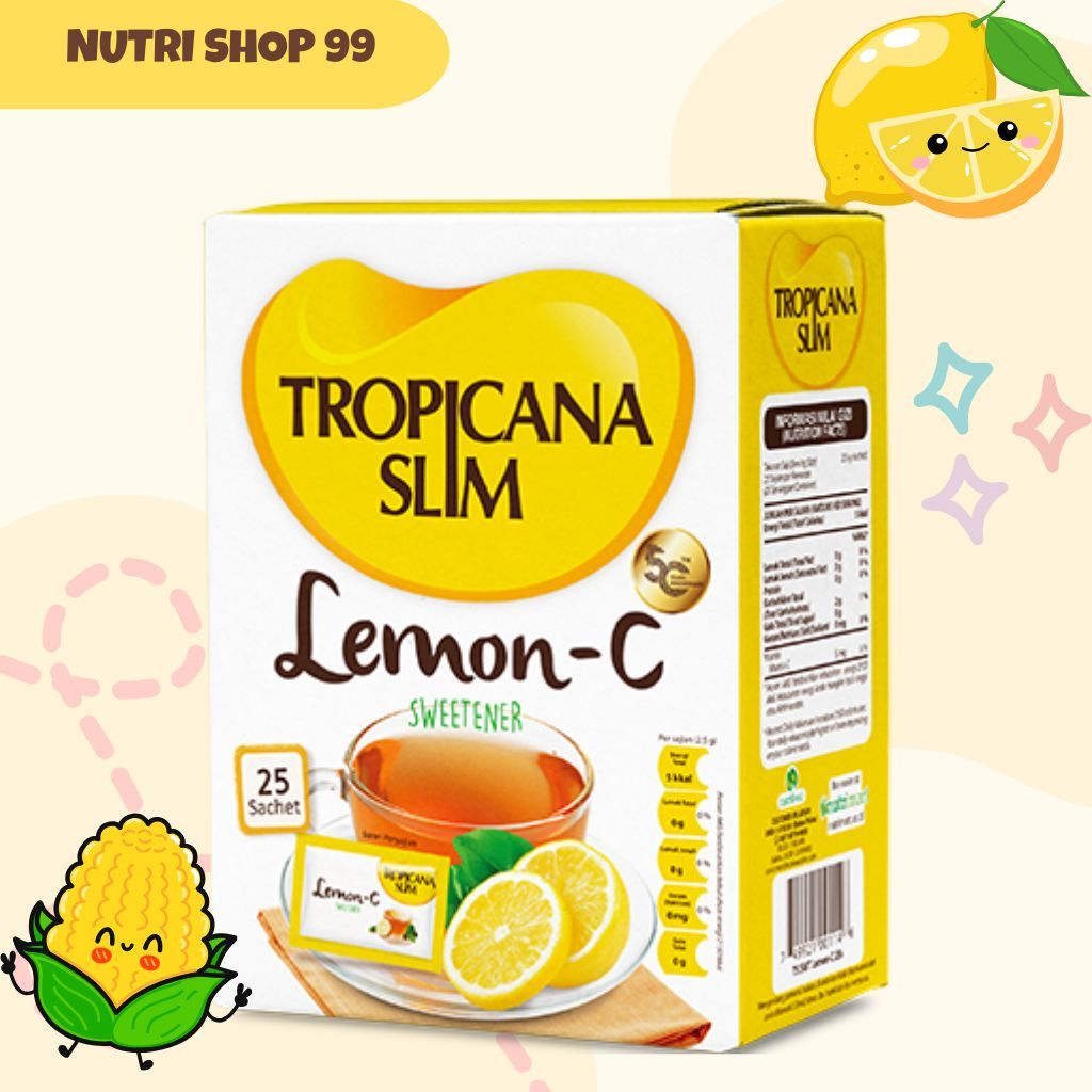 

Tropicana Slim Sweetener Lemon C isi 25 Sachet