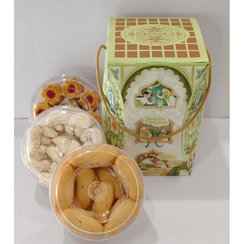 

kue kering lebaran paket isi tiga toples tanpa nastar