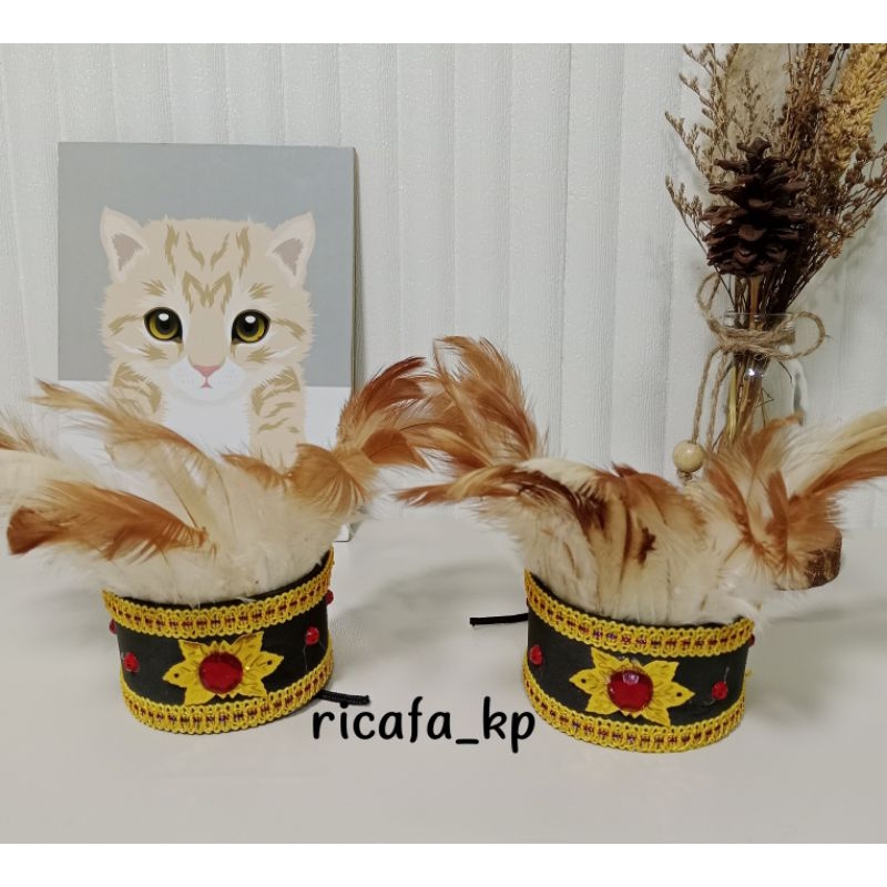 (1) gelang bulu adat papua-acc tari adat papua