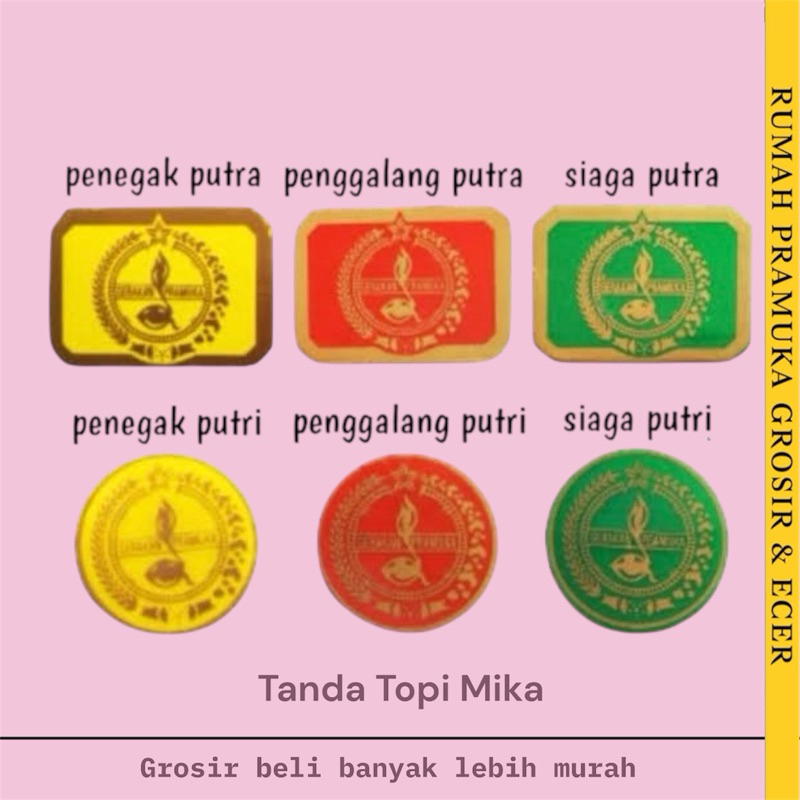 Pin Tanda Topi Pramuka Mika Peniti / Pin Tanda Topi Boni / Pin Tanda Topi Baret