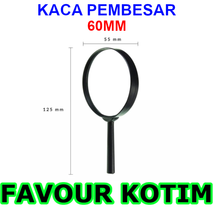 

KACA PEMBESAR LOUPE MAGNIFYING GLASS 60MM FVKOTIM