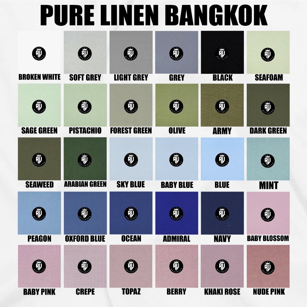 Kain Pure Linen Bangkok IMPORT PREMIUM Grade A - REVINTEX BANDUNG