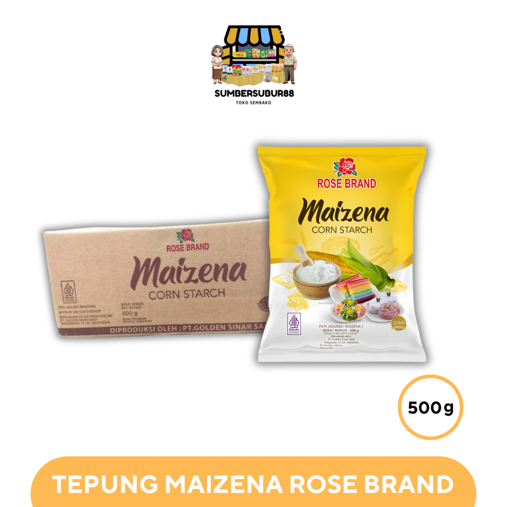 

ROSE BRAND 500G Tepung Maizena (Isi 10 Bungkus)