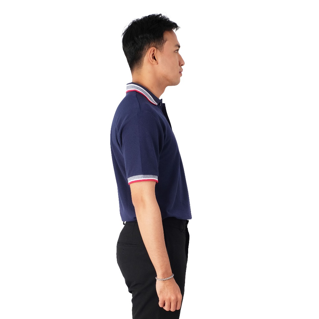 POSHBOY Polo Shirt - Polo Pria Navy - Kaos Polo Pria - Kaos Kerah Pria Lengan Pendek - Cambridge