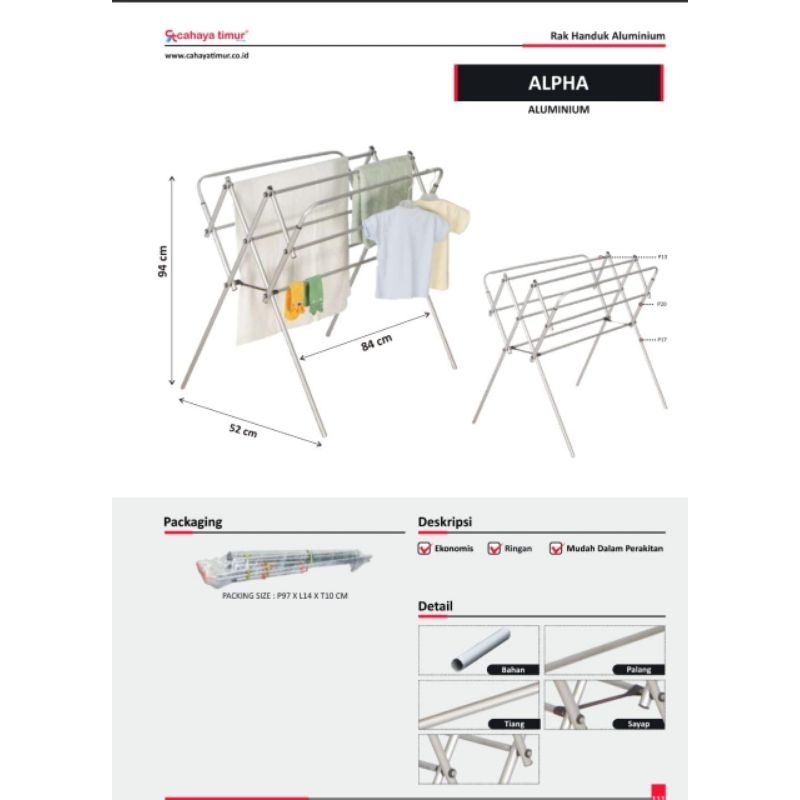 RAK HANDUK / JEMURAN KECIL STAINLES STEEL