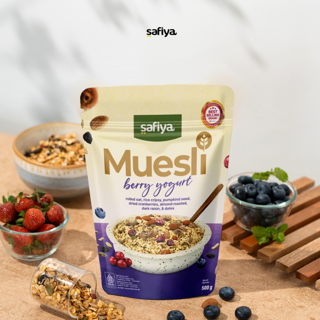 Safiya Muesli 1 Kg Oatmeal Dried Fruit Sereal Lengkap Rendah Kalori