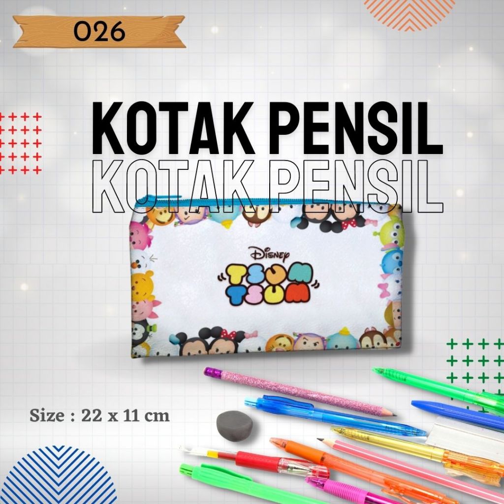 

Tempat Pensil, Tempat Pensil Karakter TSUM TSUM, Termurah dan Original Lucu dan Awet