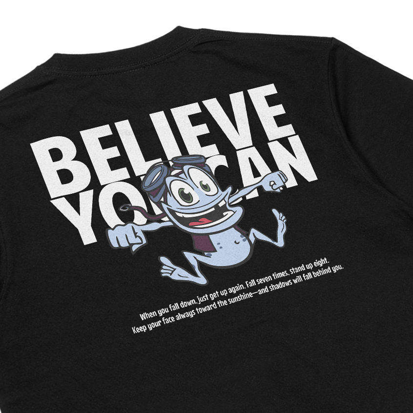 Troy Company Tshirt Black Believe You Can - Kaos Pria Lengan Pendek Hitam MT 2875