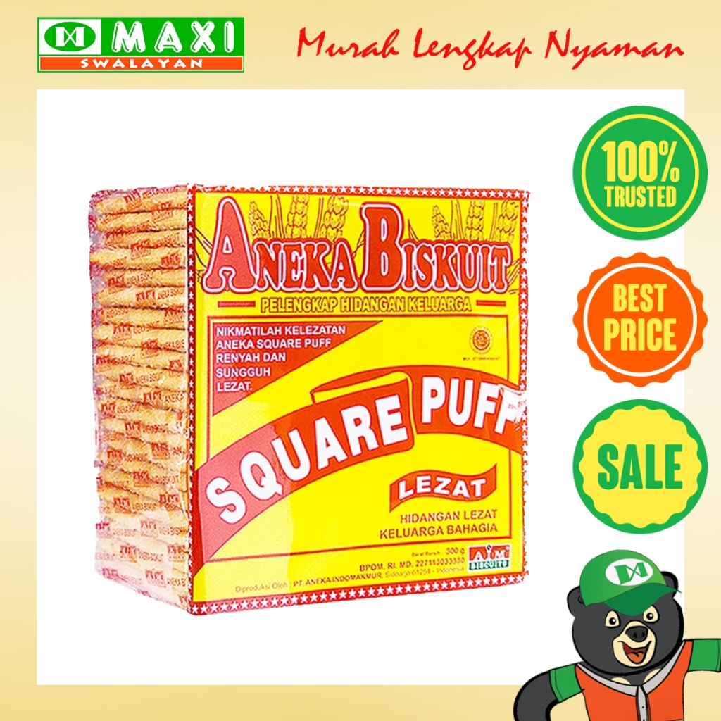 

Aim Aneka Biskuit Square Puff 300gr