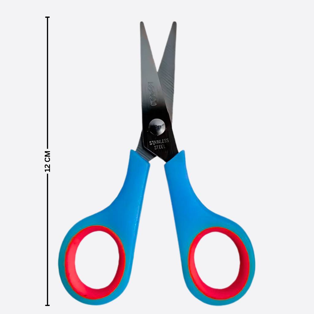 

YUH 12 PCS Gunting Renceng Kecil Pendek Scissors Stainless Stell Tajam ATK Potong Kertas Bukan