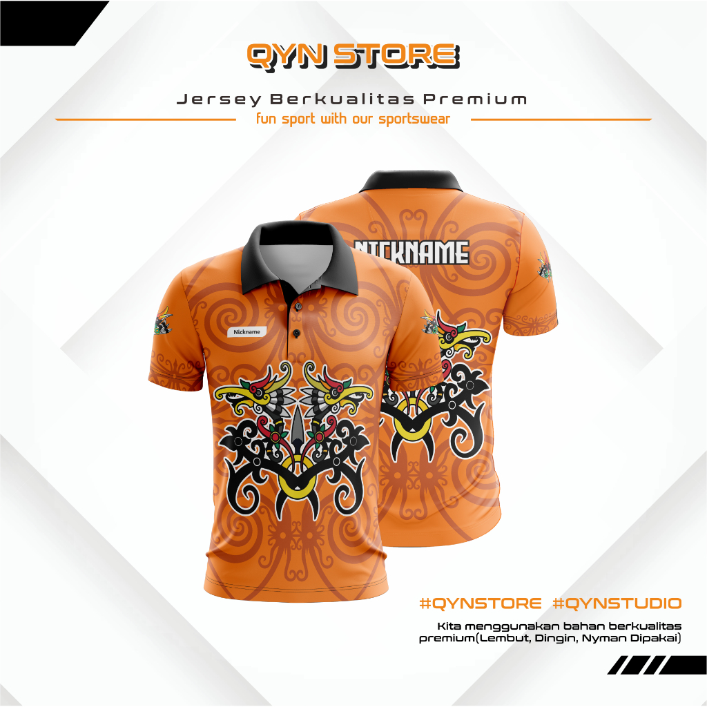 Kaos Batik Kalimantan Jersey Batik Kalimantan Kalimantan Baju Nunukan Borneo Kalimantan Selatan Full