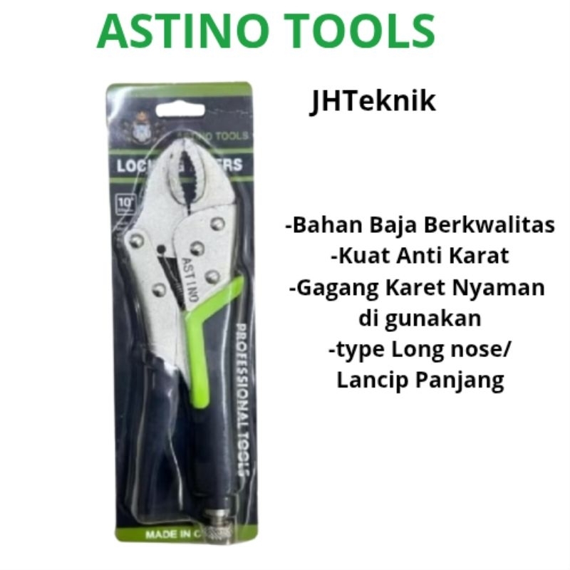 JHTeknik Tang Buaya 10 inch ASTINO/Tang Jepit Buaya 10 inch/Tang Buaya 10 inch ASTINO 100% ORIGINAL