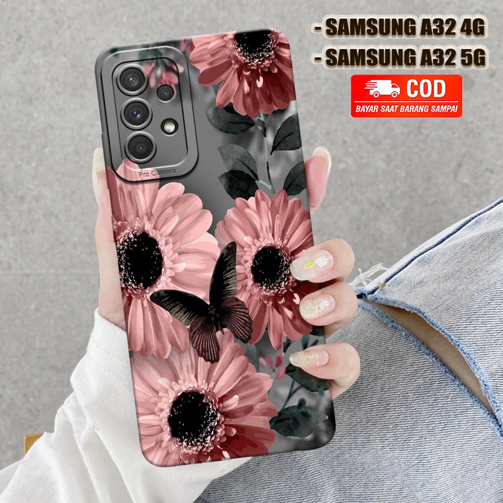 Case Samsung A32 4G / A32 5G Terbaru - Fashion Case BUNGA - Casing Samsung A32 4G / A32 5G - Case Le