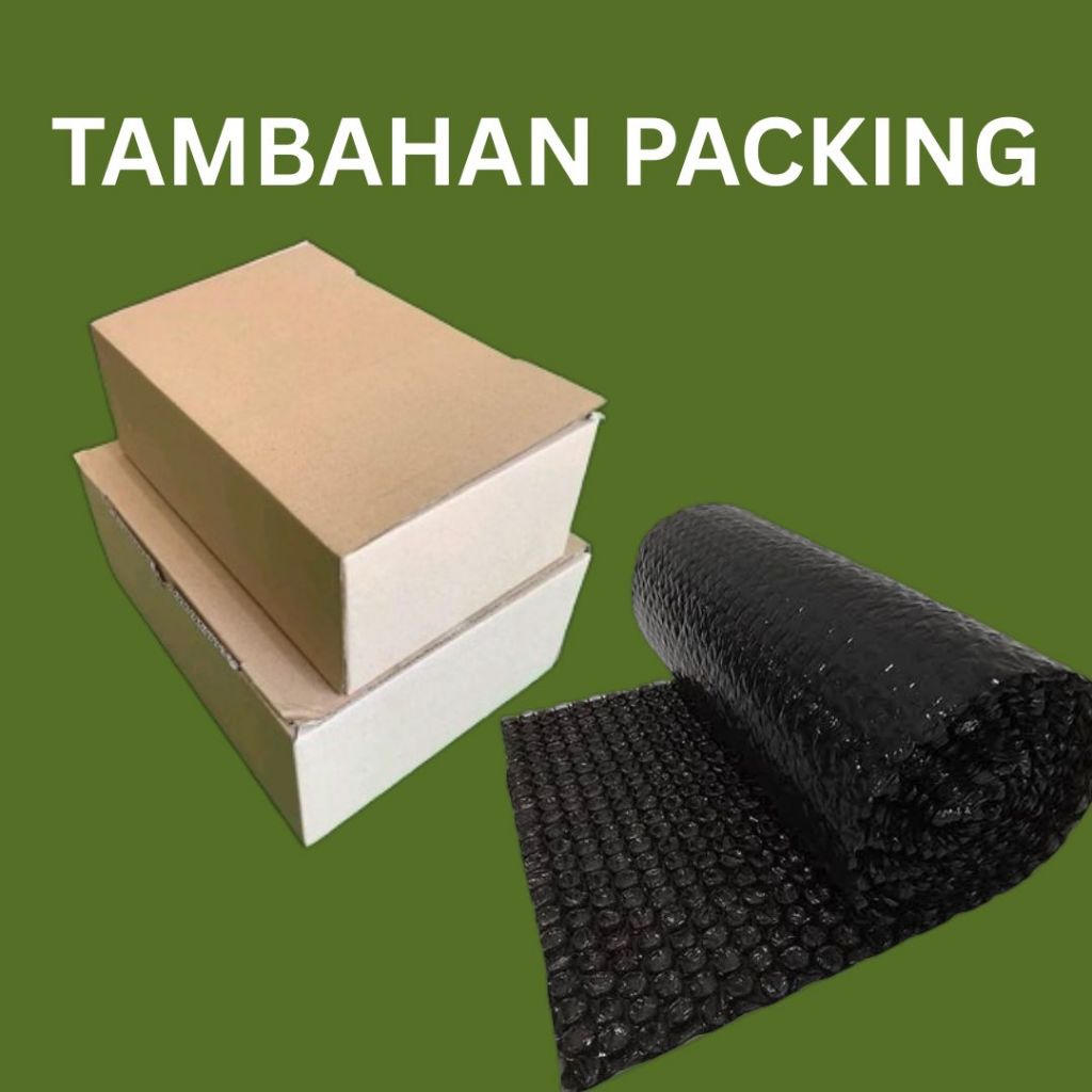 

TAMBAHAN PACKING Box Kardus Kerdus Bubble Wrap Packing Kemasan Tambahan (tidak dijual terpisah)