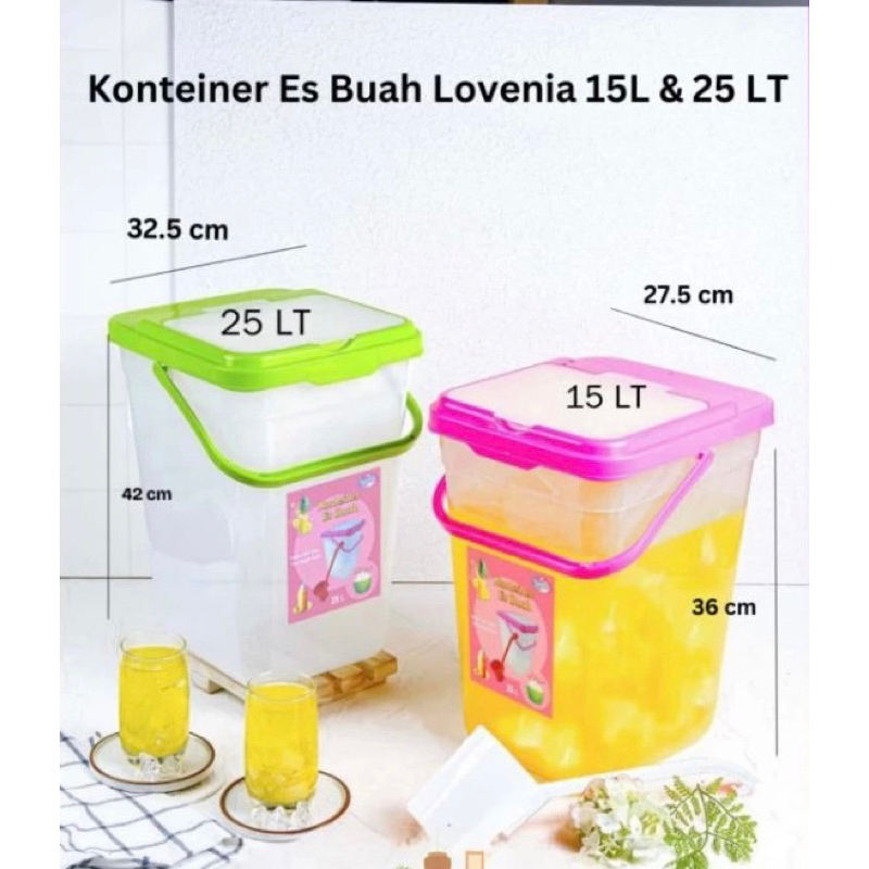 CONTAINER ES BUAH 15 & 25 LITER LOVENIA