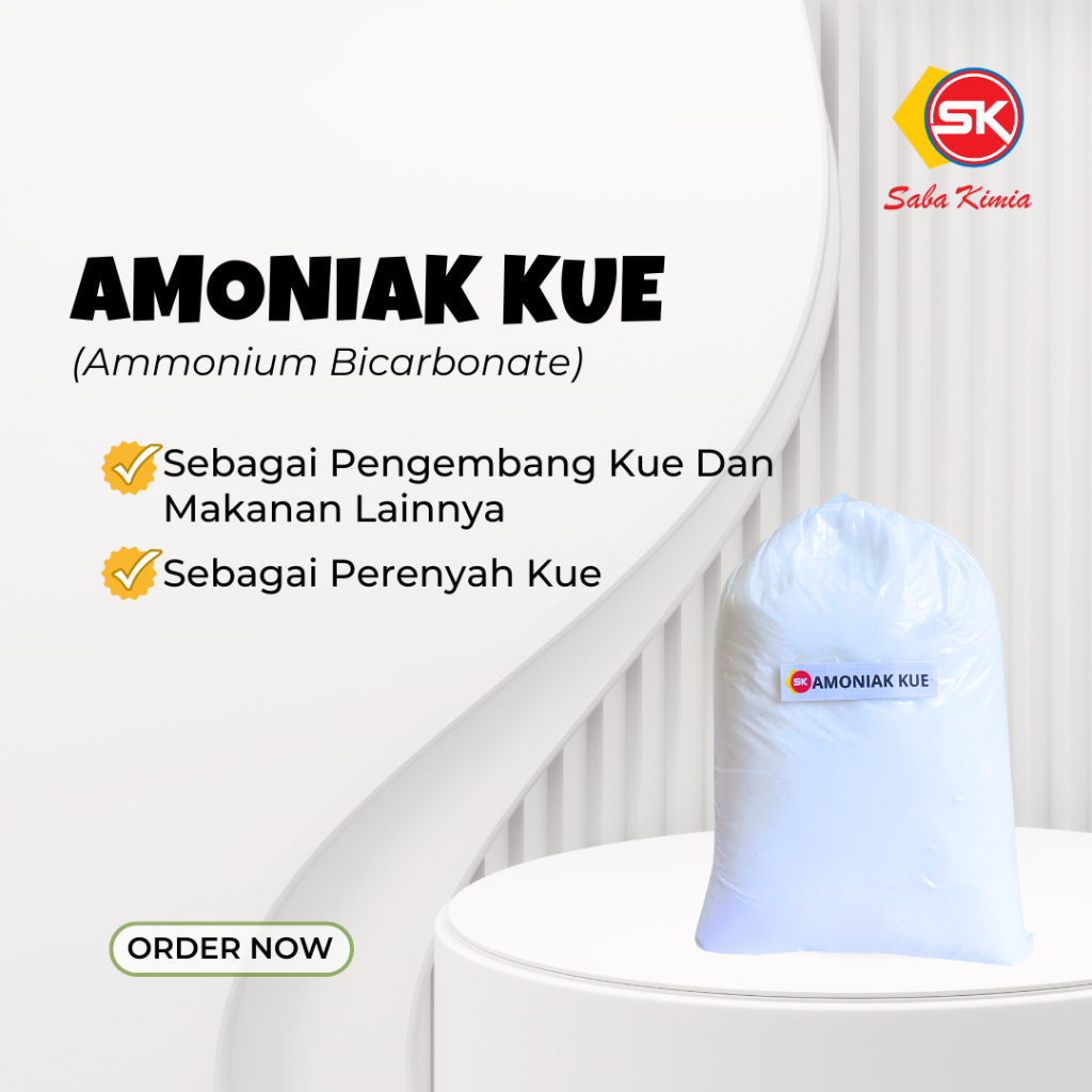 

Amoniak Kue / Amonia Kue / Ammonium Bicarbonate 1 Kg