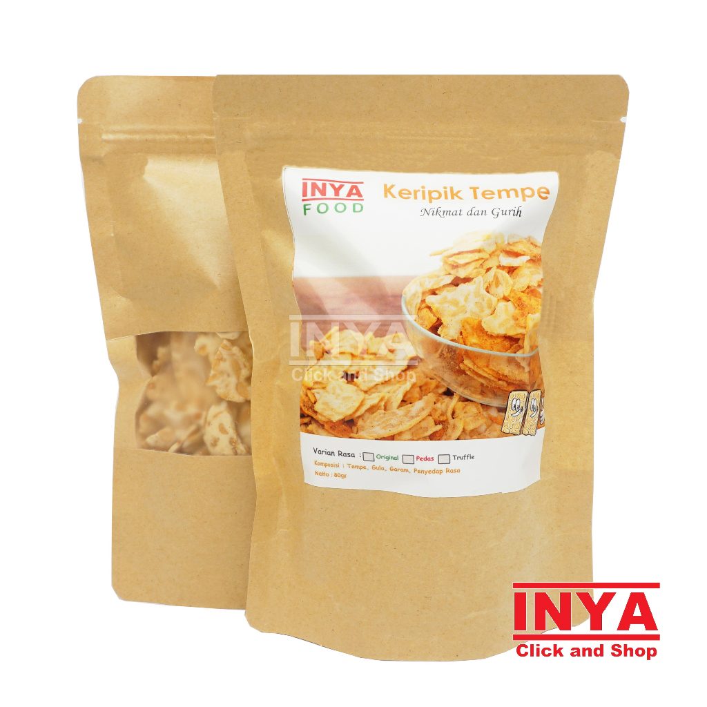 

Keripik Tempe Crispy Oven Rasa Original - Snack - Tempe Chips - Kripik