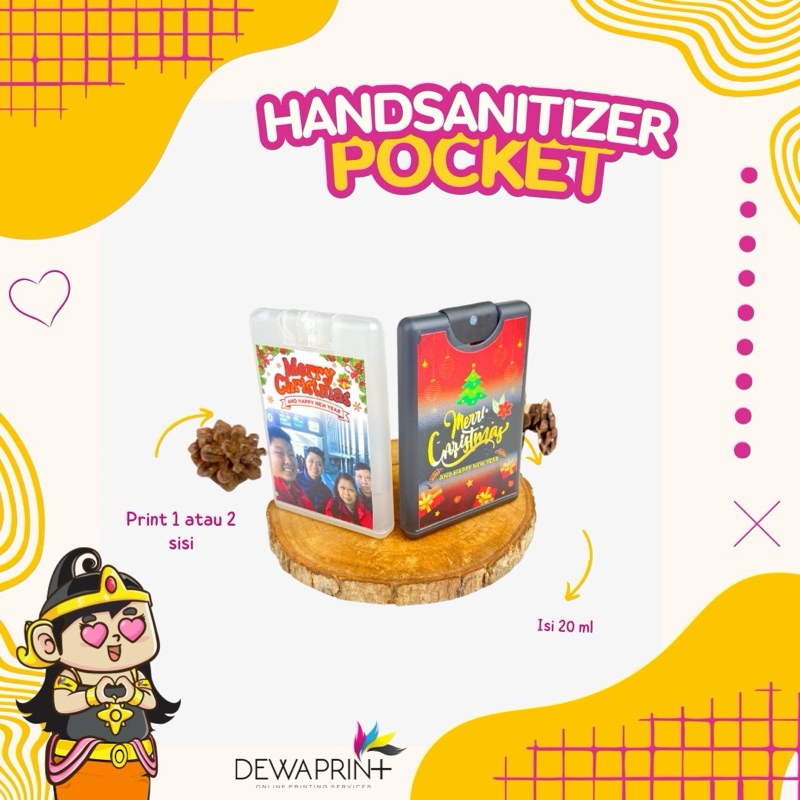 Hand Sanitizer Pocket/ Hand Sanitizer Pocket Custom Cetak 1 Sisi / 2 Sisi  Print UV