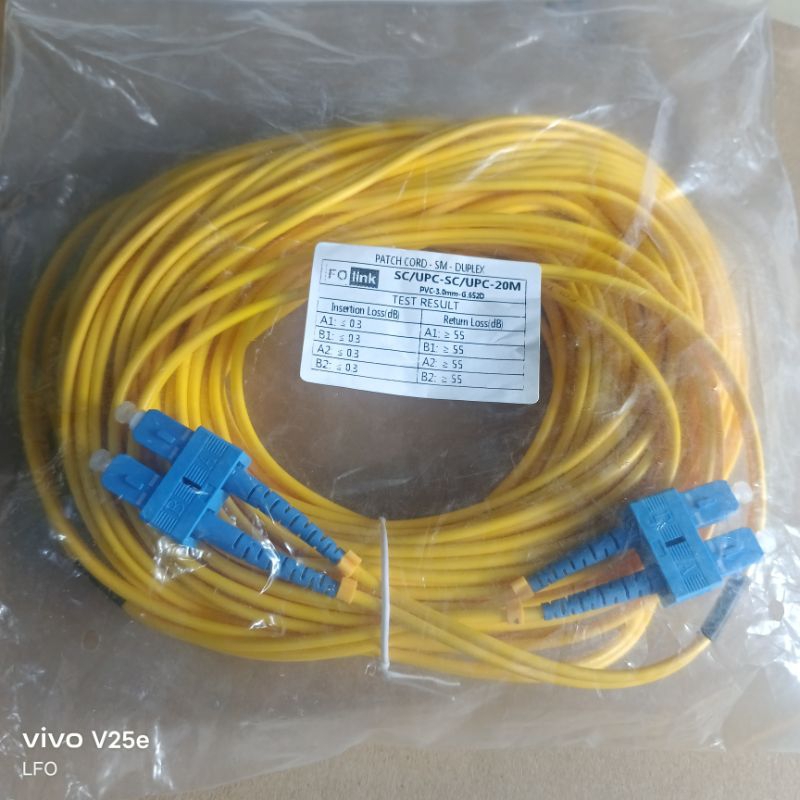 Patchcord SC - SC 20m duplex singlemode