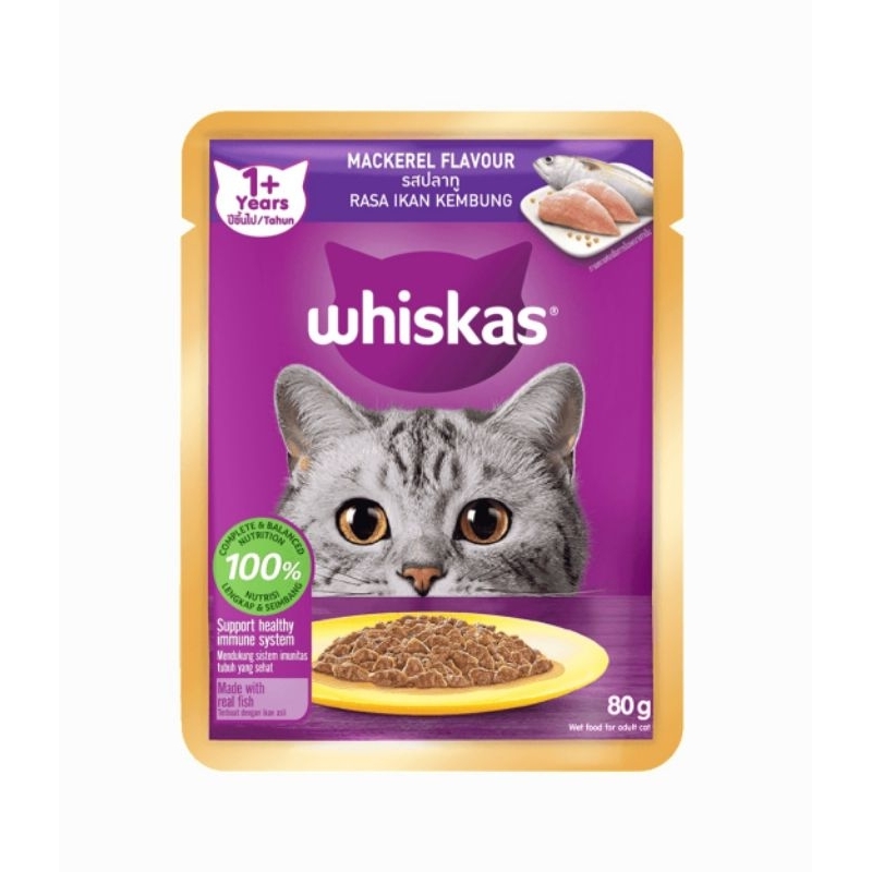 Whiskas Sachet Mackerel Makanan Kucing Wetfood Makanan Basah Whiskas Mackarel Sachet Adult