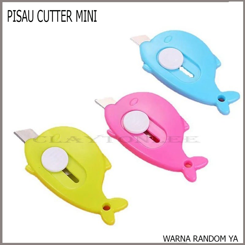 

Pisau Cutter Mini Stainless Tajam Karakter Motif Lucu Kater Kecil Pemotong Kertas Serbaguna
