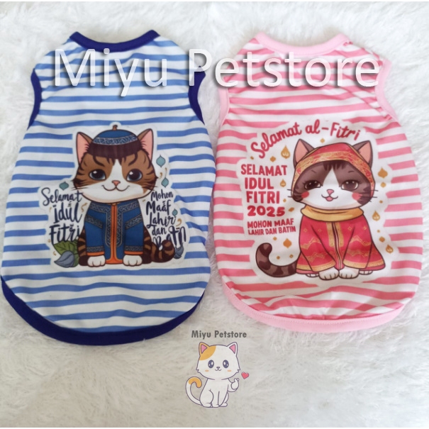 Baju Kucing Lebaran Baju Kucing Idul Fitri Baju Kucing Ramadhan Baju Kucing Cowok Cewek Baju Anak Ku