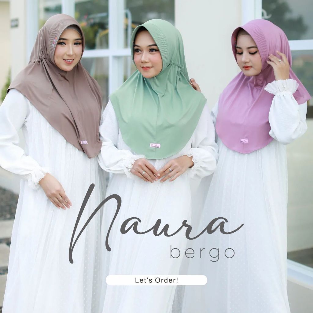 BERGO/HIJAB SLUP NAURA BY LINALIVIA TEBUS MURAH