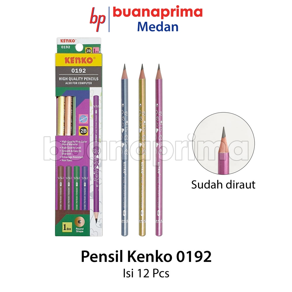

Pensil KENKO 2B 0192 isi 12 pcs Pensil Kayu Sudah Diraut