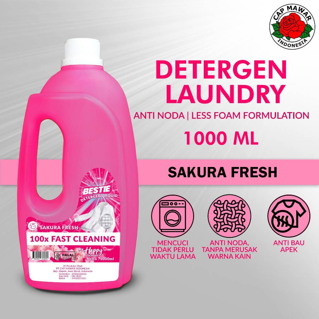 Detergen Laundry BESTIE 1 Liter Deterjen Penghilang Noda