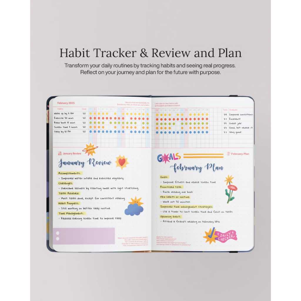 

H7Y Planner 2025 Planner 365 Undated Calender Ibadah Tracker