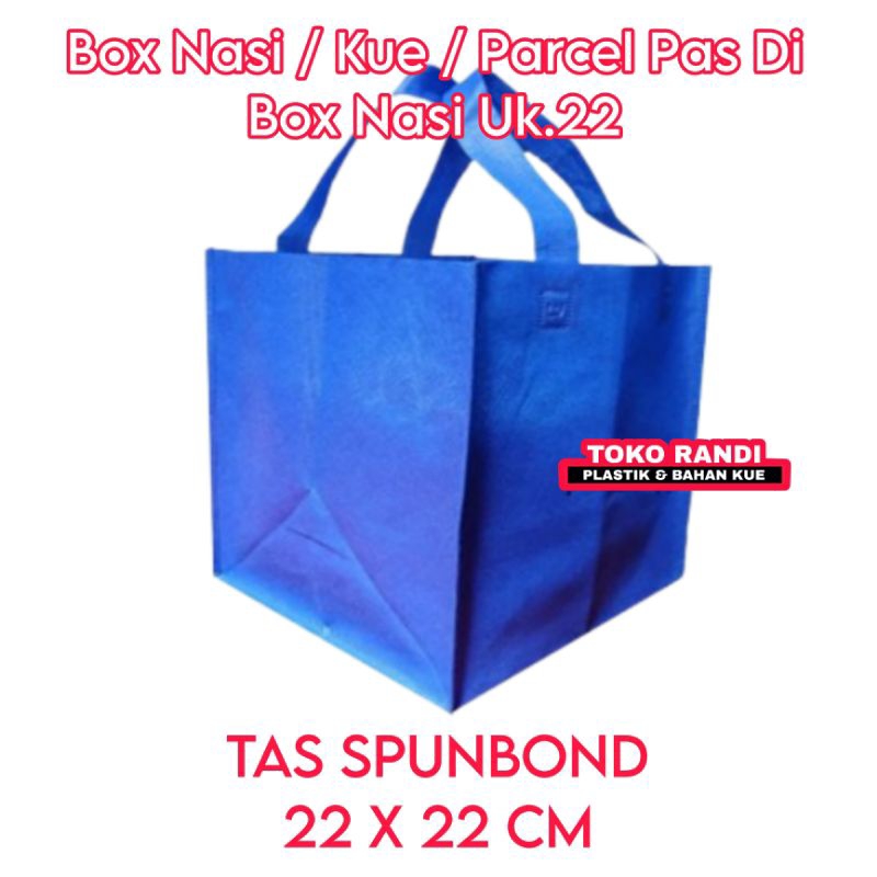 

Tas Spunbond Box / Tas Kain Box Goodie Bag 22x22 cm